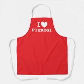 I heart pierogi | Polish food kitchen apron Schort (Voorkant)