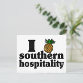 I Heart (Pineapple) Southern Hospitality Briefkaart (Staand voorkant)
