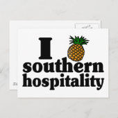 I Heart (Pineapple) Southern Hospitality Briefkaart (Voorkant / Achterkant)