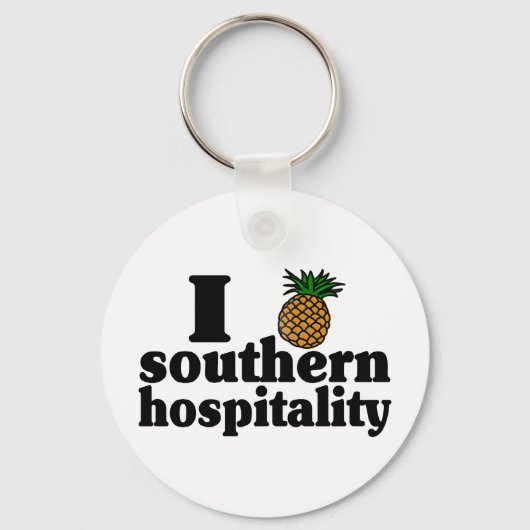 I Heart (Pineapple) Southern Hospitality Sleutelhanger (Voorkant)