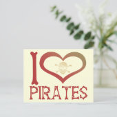 I Heart Pirates Briefkaart (Staand voorkant)