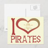 I Heart Pirates Briefkaart (Voorkant / Achterkant)