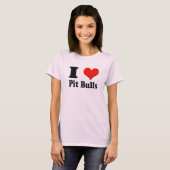 I Heart Pit Bulls T-shirt (Voorkant volledig)