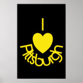 I Heart Pittsburgh Poster - Black'n Gold (Voorkant)