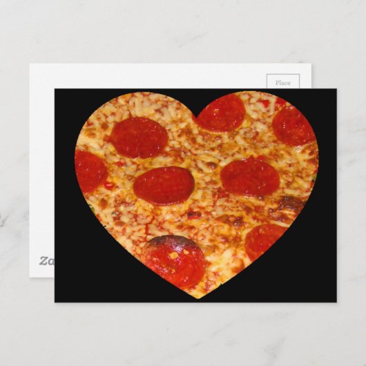 I Heart Pizza Briefkaart (Voorkant / Achterkant)