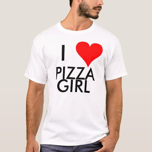 I Heart Pizza Girl T-shirt (Voorkant)