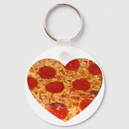 I Heart Pizza Sleutelhanger (Voorkant)