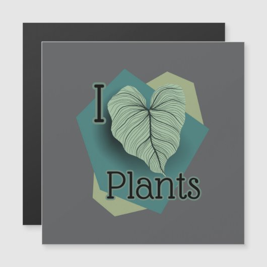 I Heart Plants magnet (Voorkant / Achterkant)