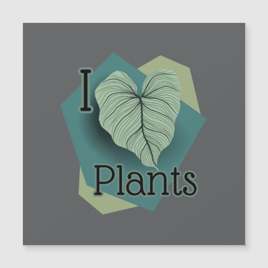 I Heart Plants magnet (Voorkant)