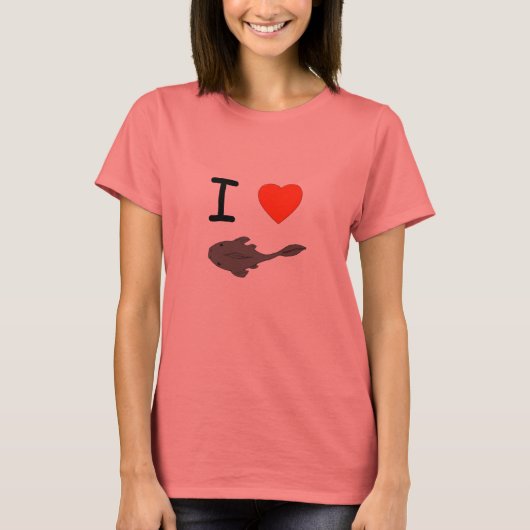 I Heart Plecostomuses Ringer Shirt (Voorkant)
