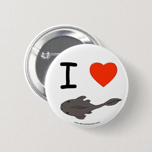 I Heart Plecostomussen Button (Voorkant /achterkant)