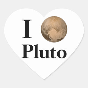 I Heart Pluto Hart Sticker