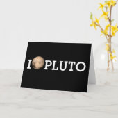 I Heart Pluto New Horizon Greeting Card Kaart (Gele Bloem)