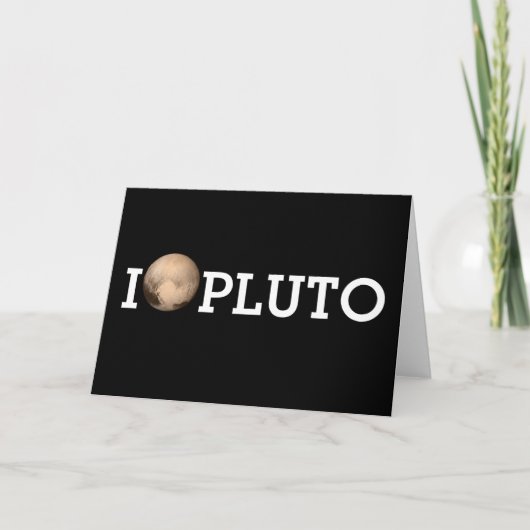 I Heart Pluto New Horizon Greeting Card Kaart (Voorkant)