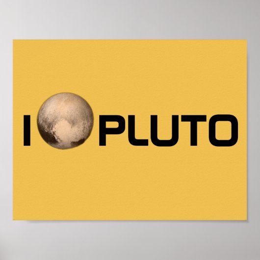 I Heart Pluto New Horizon Poster (Voorkant)
