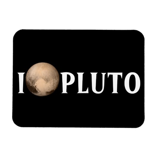I Heart Pluto Nieuwe Horizon Flexibele Magneet (Horizontaal)