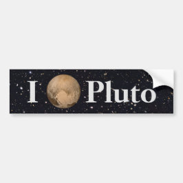 I Heart Pluto Starry Sky Bumpersticker
