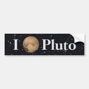 I Heart Pluto Starry Sky Bumpersticker