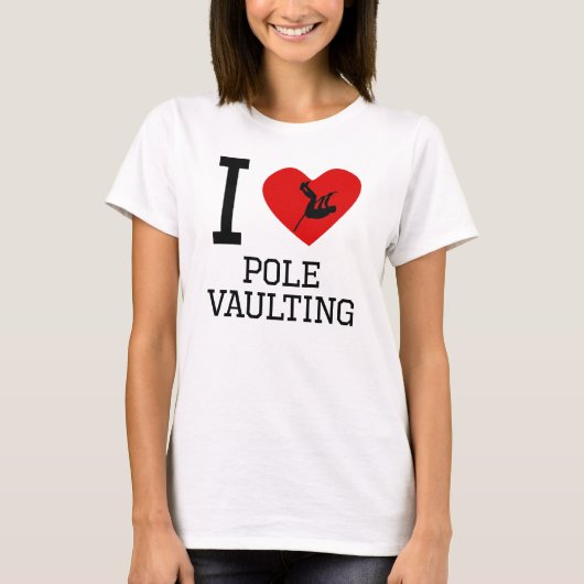 I Heart Pole Vaulting T-shirt (Voorkant)