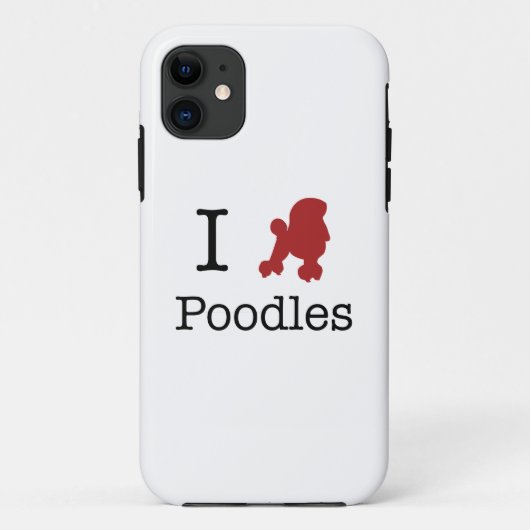 I Heart Poodles Case-Mate iPhone Case (Achterkant)