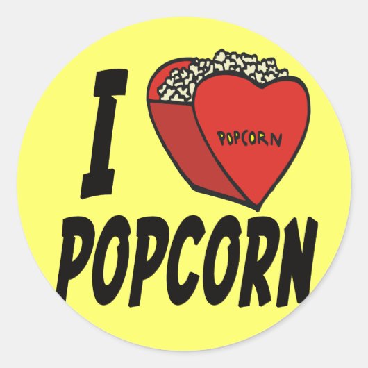 I Heart Popcorn stickers (Voorkant)
