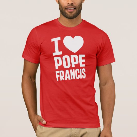 I Heart Pope Francis T-shirt (Voorkant)