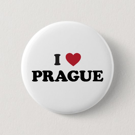 I Heart Prague Tsjechië Ronde Button 5,7 Cm (Voorkant)