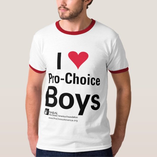 I Heart Pro-Choice Boys T-shirt (Voorkant)