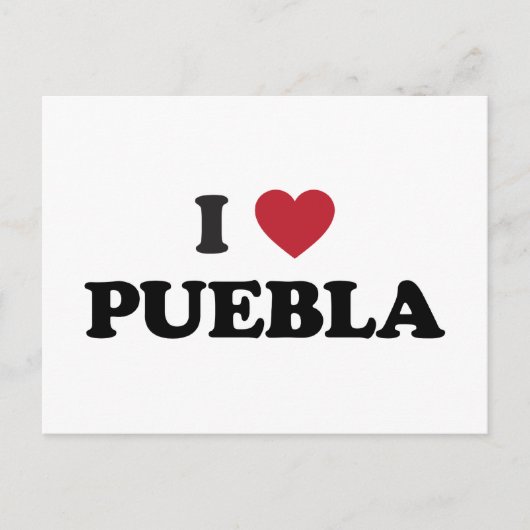 I Heart Puebla Mexico Briefkaart (Voorkant)