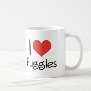 I Heart Puggles Koffiemok
