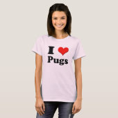 I Heart Pugs T-shirt (Voorkant volledig)