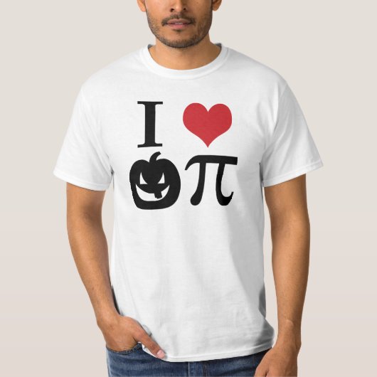 I Heart Pumpkin Pi T-shirt (Voorkant)