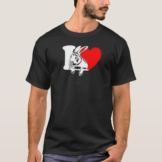 I Heart Rabbits  Rabbit Cute Bun Bunbun Bunny T-shirt (Voorkant)