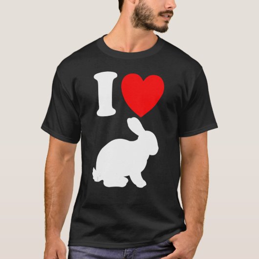 I Heart Rabbits Rabbit Cute Bun Bunbun Bunny T-shirt (Voorkant)