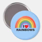 "I Heart Rainbows" koelkastmagneet Magneet (Voorkant / Achterkant)