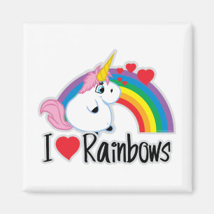 I Heart Rainbows Magneet