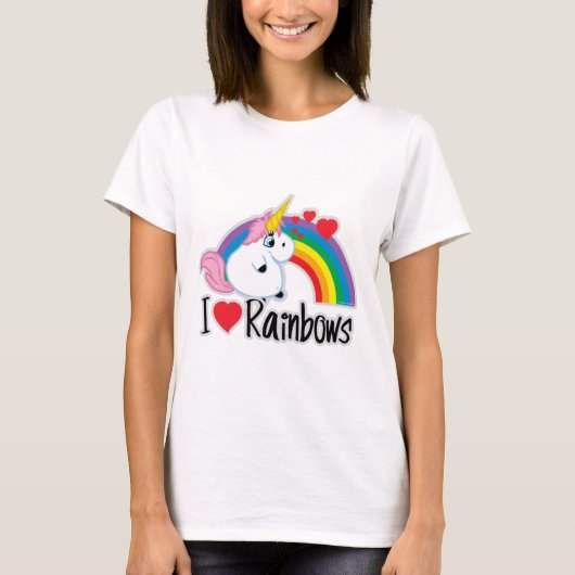 I Heart Rainbows T-shirt (Voorkant)