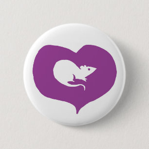 I Heart Rats Pin Ronde Button 5,7 Cm