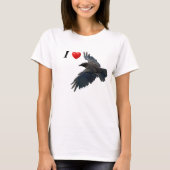 I Heart Ravens Flying Raven Shirt (Voorkant)