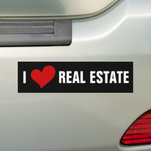I Heart Real Estate Bumpersticker