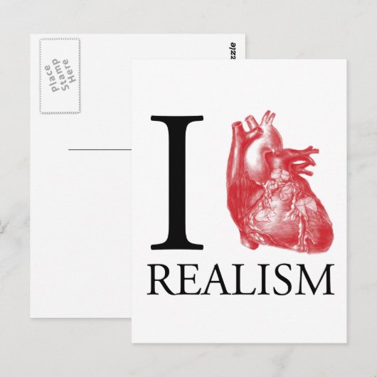 I Heart Realism Briefkaart (Voorkant / Achterkant)