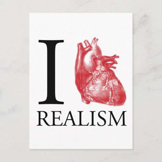 I Heart Realism Briefkaart (Voorkant)