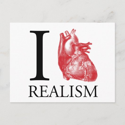 I Heart Realism Briefkaart (Voorkant)