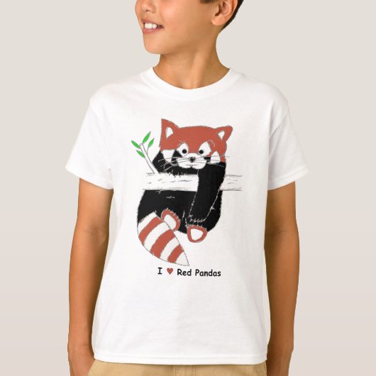 I Heart Red Pandas T-shirt (Voorkant)