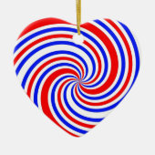 I Heart Red, White en Blue Keramisch Ornament (Voorkant)