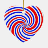 I Heart Red, White en Blue Keramisch Ornament (Achterkant)