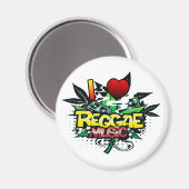 I Heart Reggae Music Magneet (Voorkant / Achterkant)