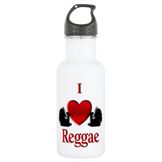 I Heart Reggae Music Waterfles (Voorkant)