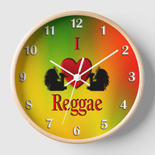 I Heart Reggae Wall klok
