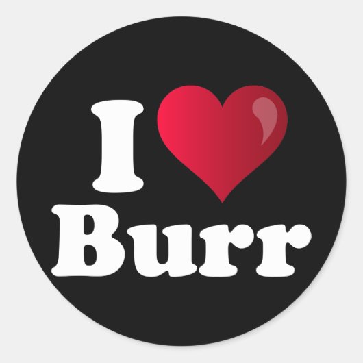 I Heart Richard Burr Ronde Sticker (Voorkant)